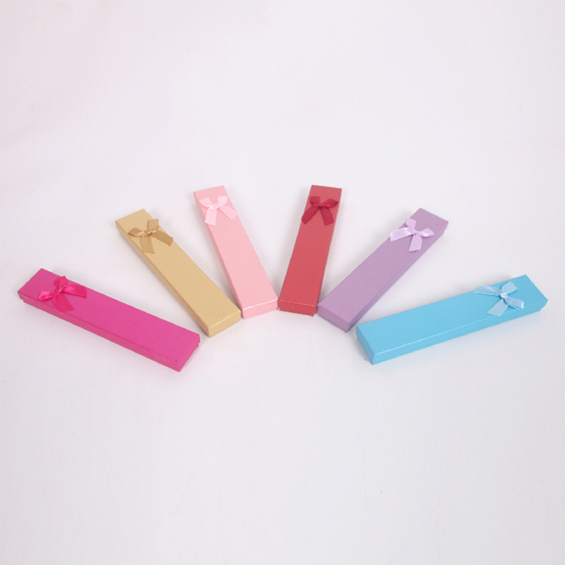 HY-6 Six-Color Ring Necklace Jewelry Box with Bow Decoration