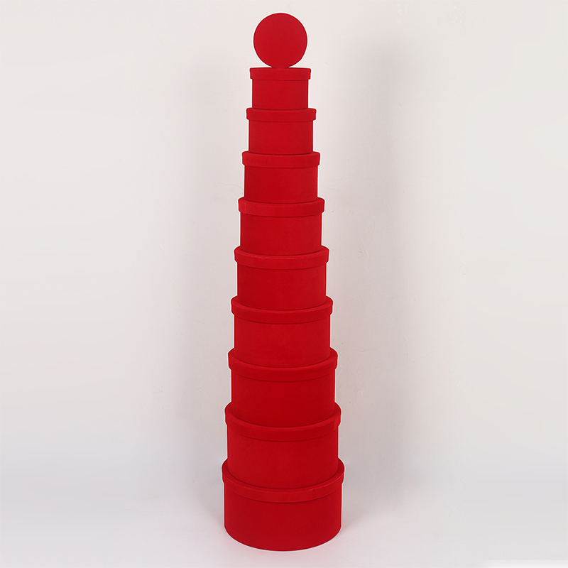 813 Cylindrical Velvet Fabric Storage Gift Box