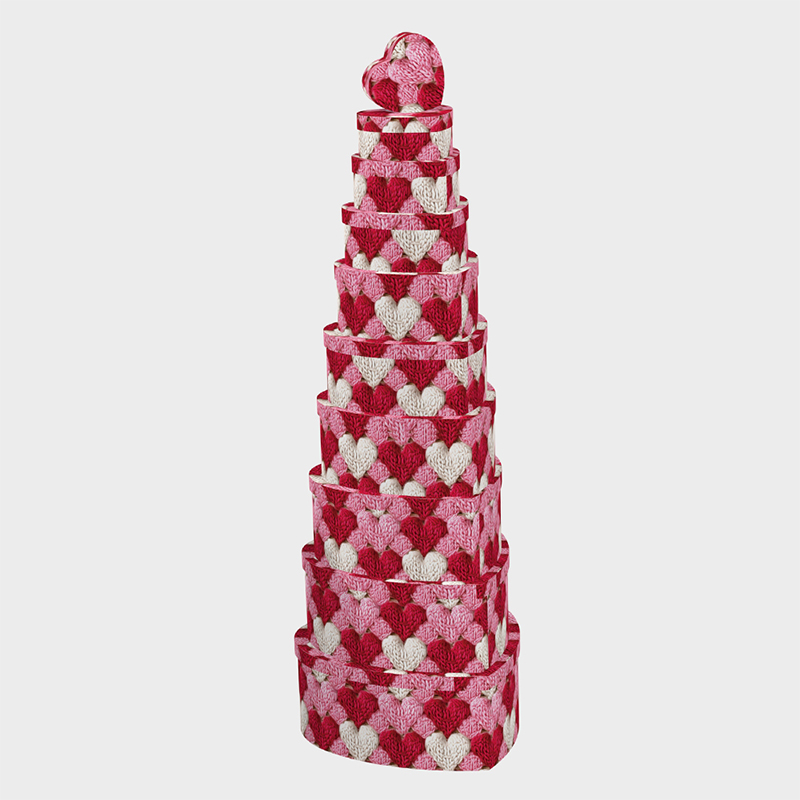 1001 Decorative Cardboard Valentine's Day Heart-Shaped Candy Box