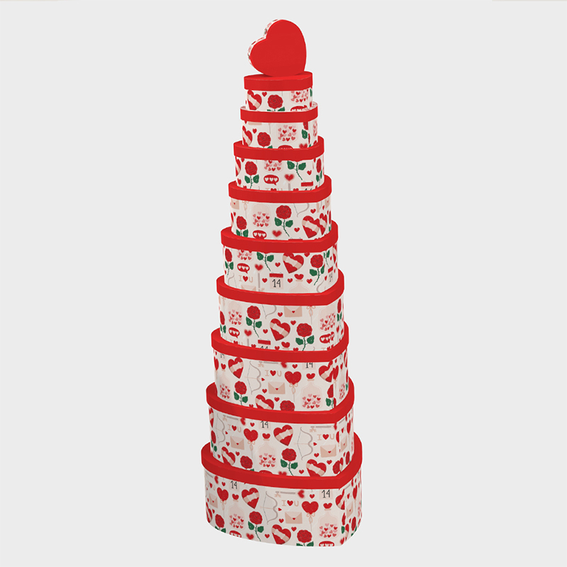 1001 Decorative Cardboard Valentine's Day Heart-Shaped Candy Box