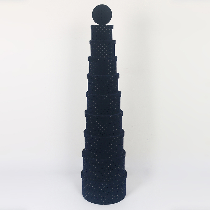 813 Cylindrical Velvet Fabric Storage Gift Box